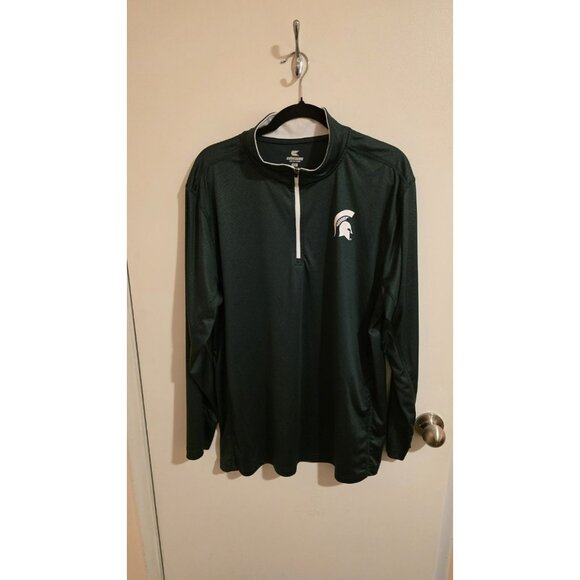 Michigan State Spartans Top Quarter Pullover Collegiate Football Mens XL MSU - Picture 1 of 5